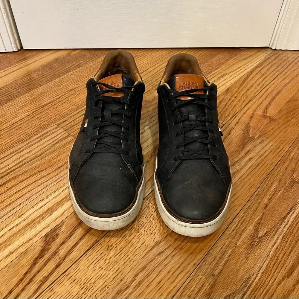 Allen Edmonds Alpha Sneakers Men's Size 13 Black Leather Casual Shoes 4640